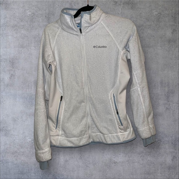 Columbia White Fleece Jacket - Picture 2 of 4